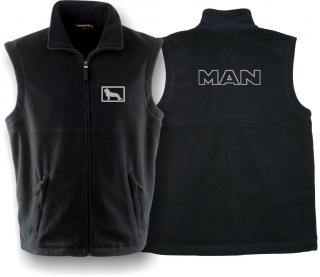 Pánská černá fleece vesta MAN 