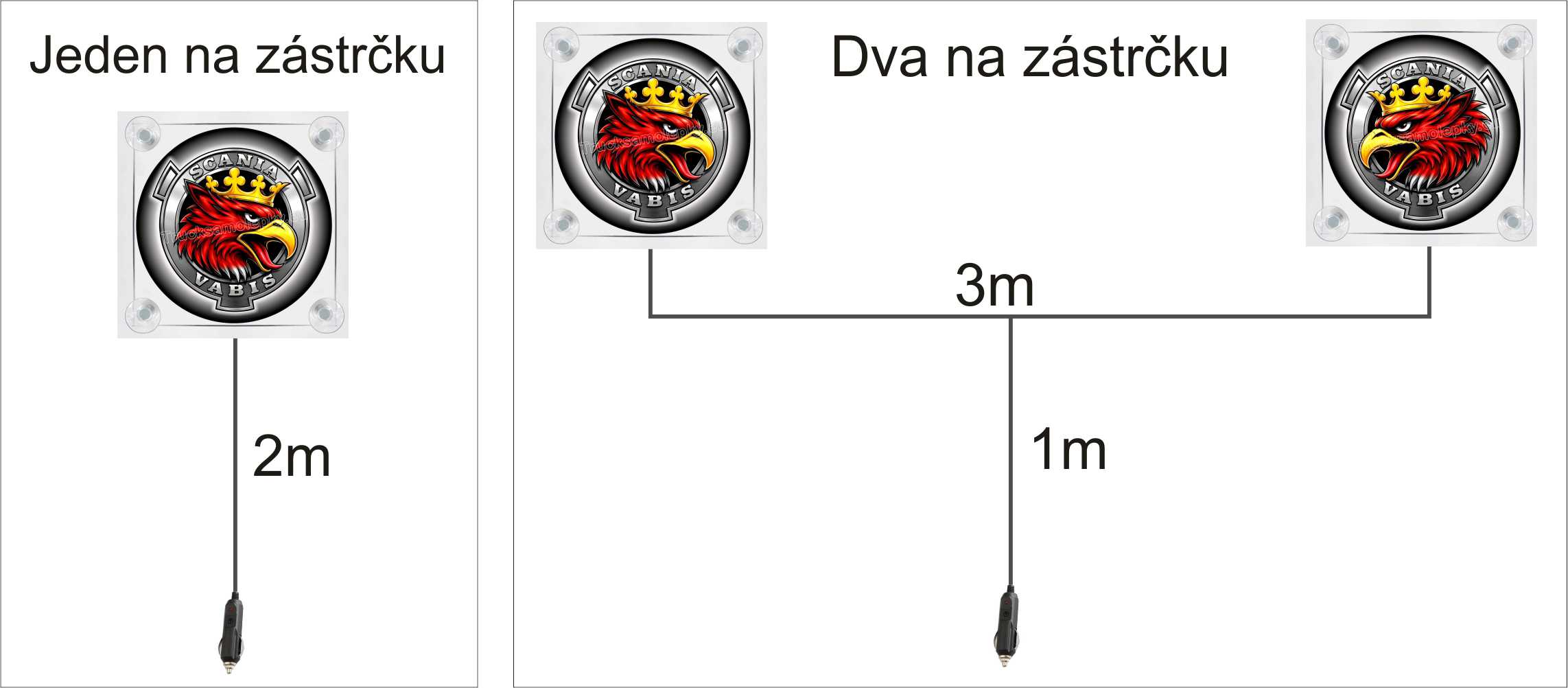 Světelný LED Box  se jménem 7
