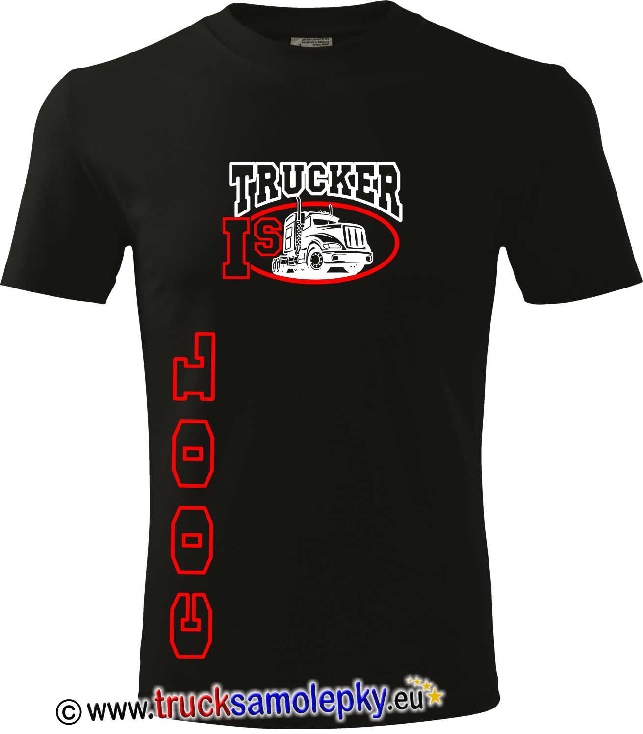 Truck černé tričko TRUCKER is COOL
