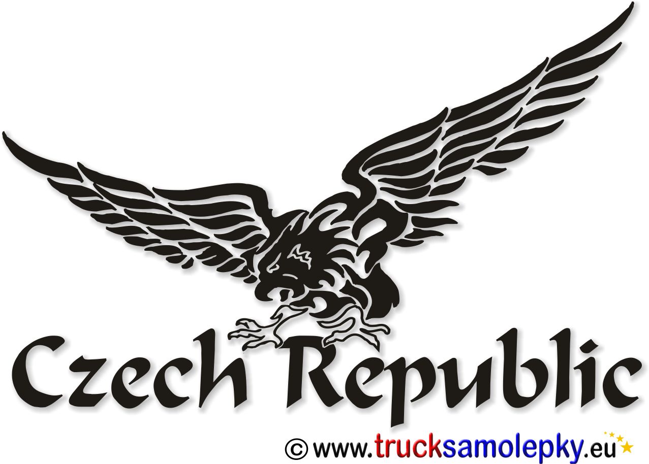 Samolepka orlice Czech Republic  levá
