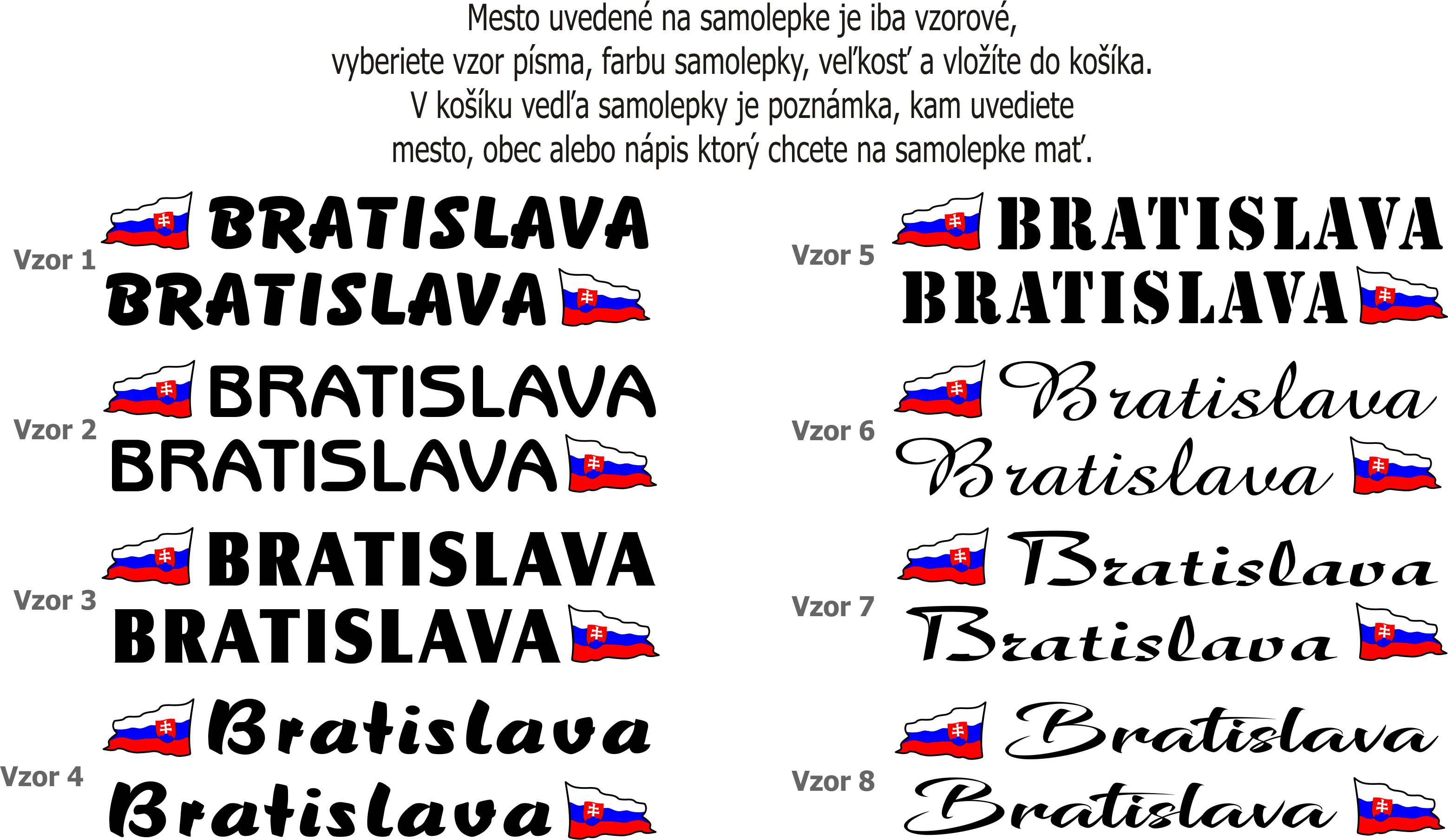 Samolepky VLASTNÝ TEXT s vlajkami SK
