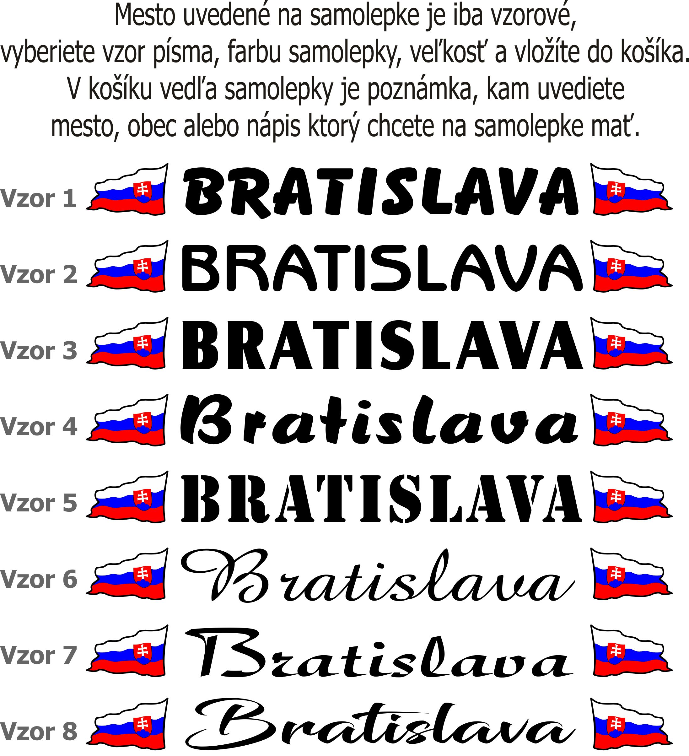Samolepka VLASTNÝ TEXT s vlajkami SK