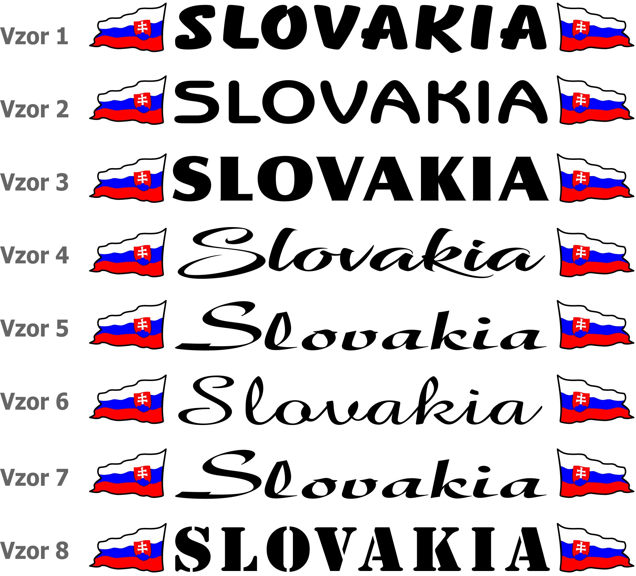 Samolepka SLOVAKIA s vlajkami SK