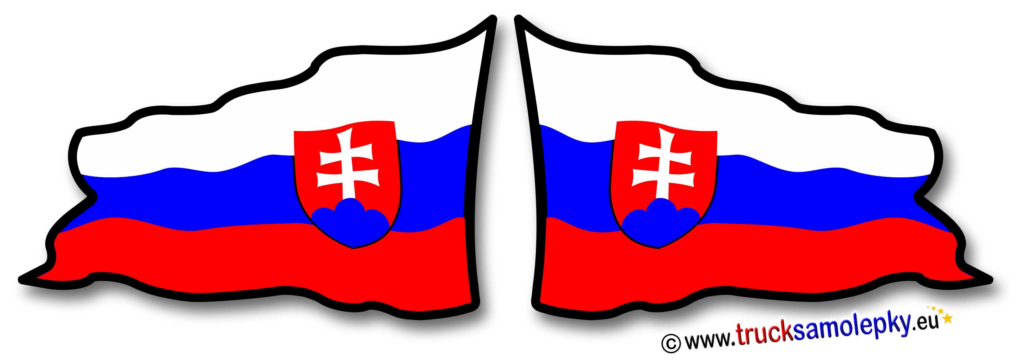 Samolepka VLAJKA SK  2 - pár