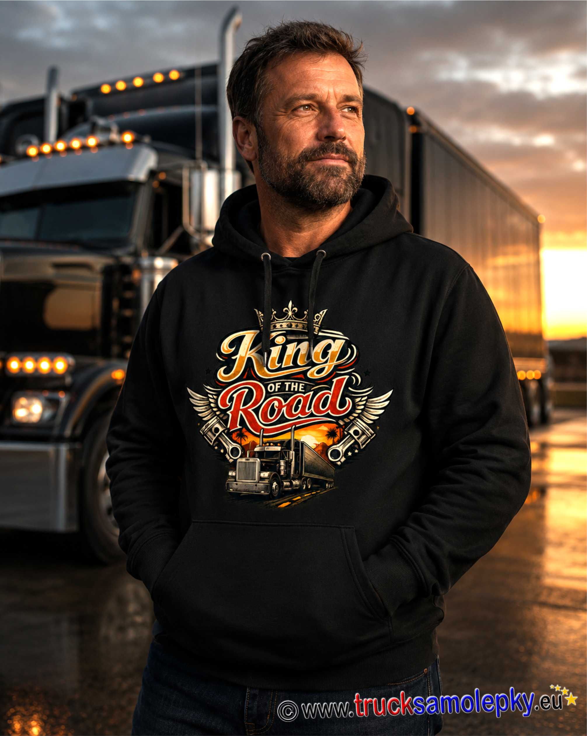 Mikina klokanka King of the Road