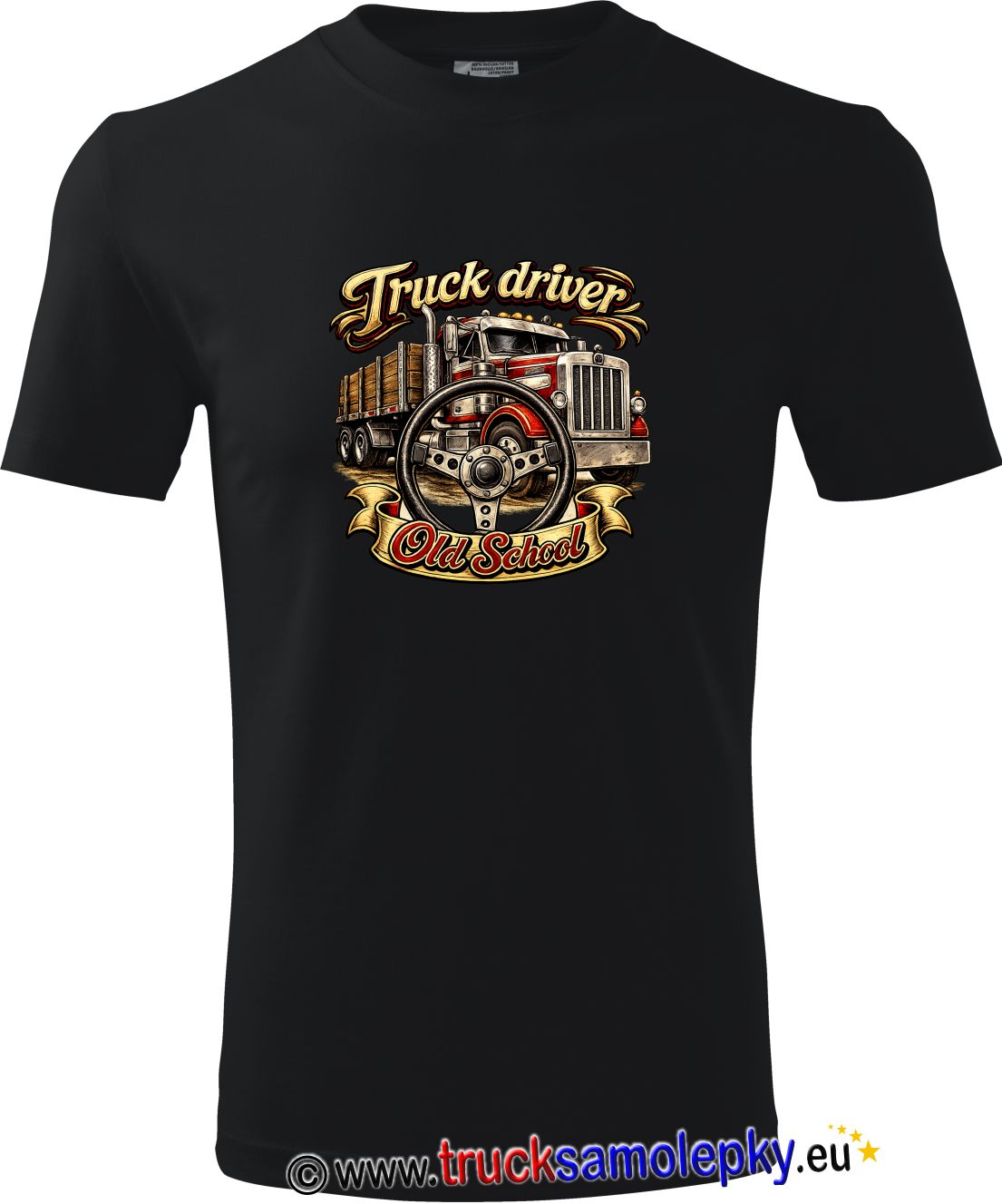 Truck tričkoTruck driver Old School v barvě černé