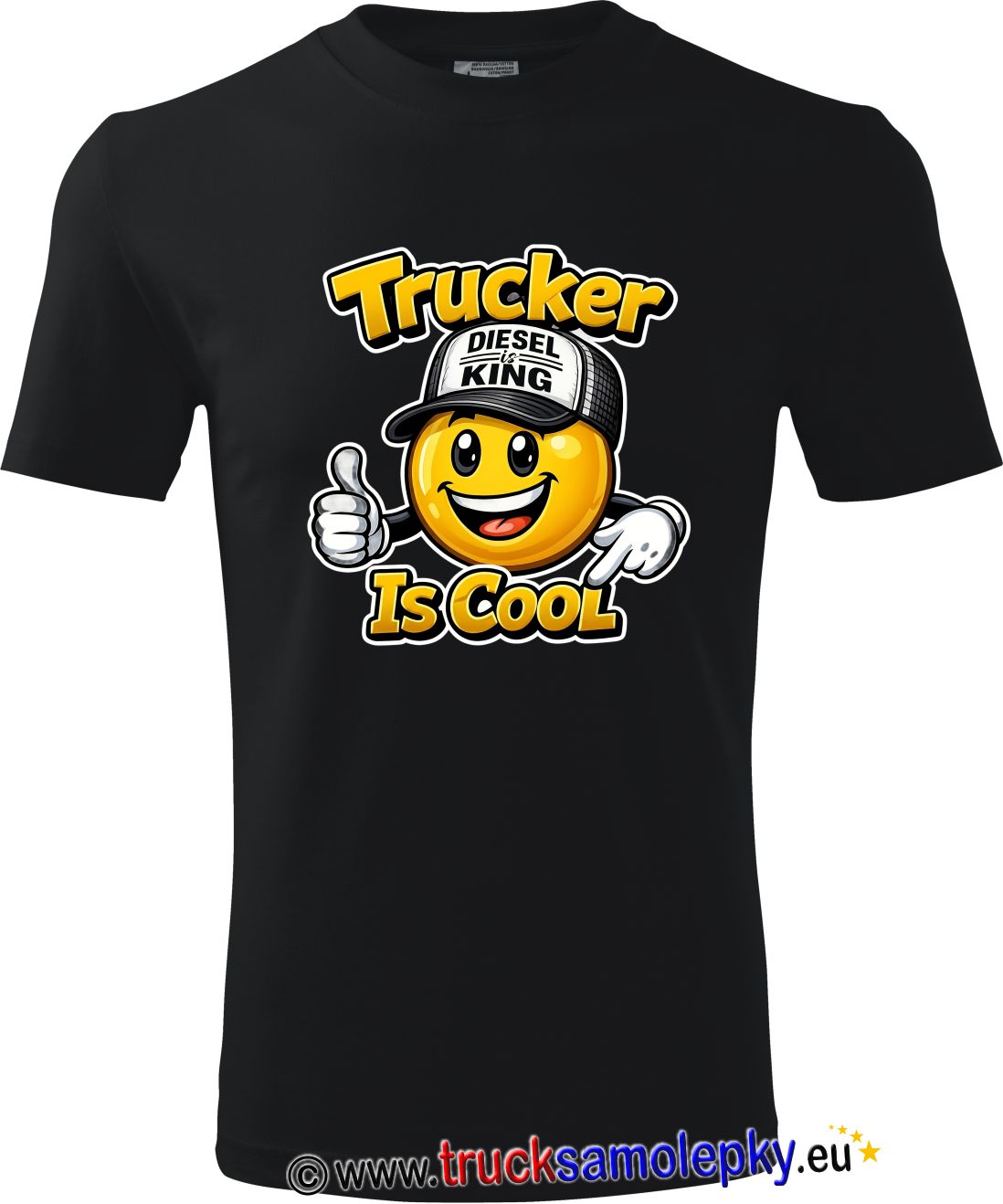Truck tričko Trucker is King Smajlík v barvě černé