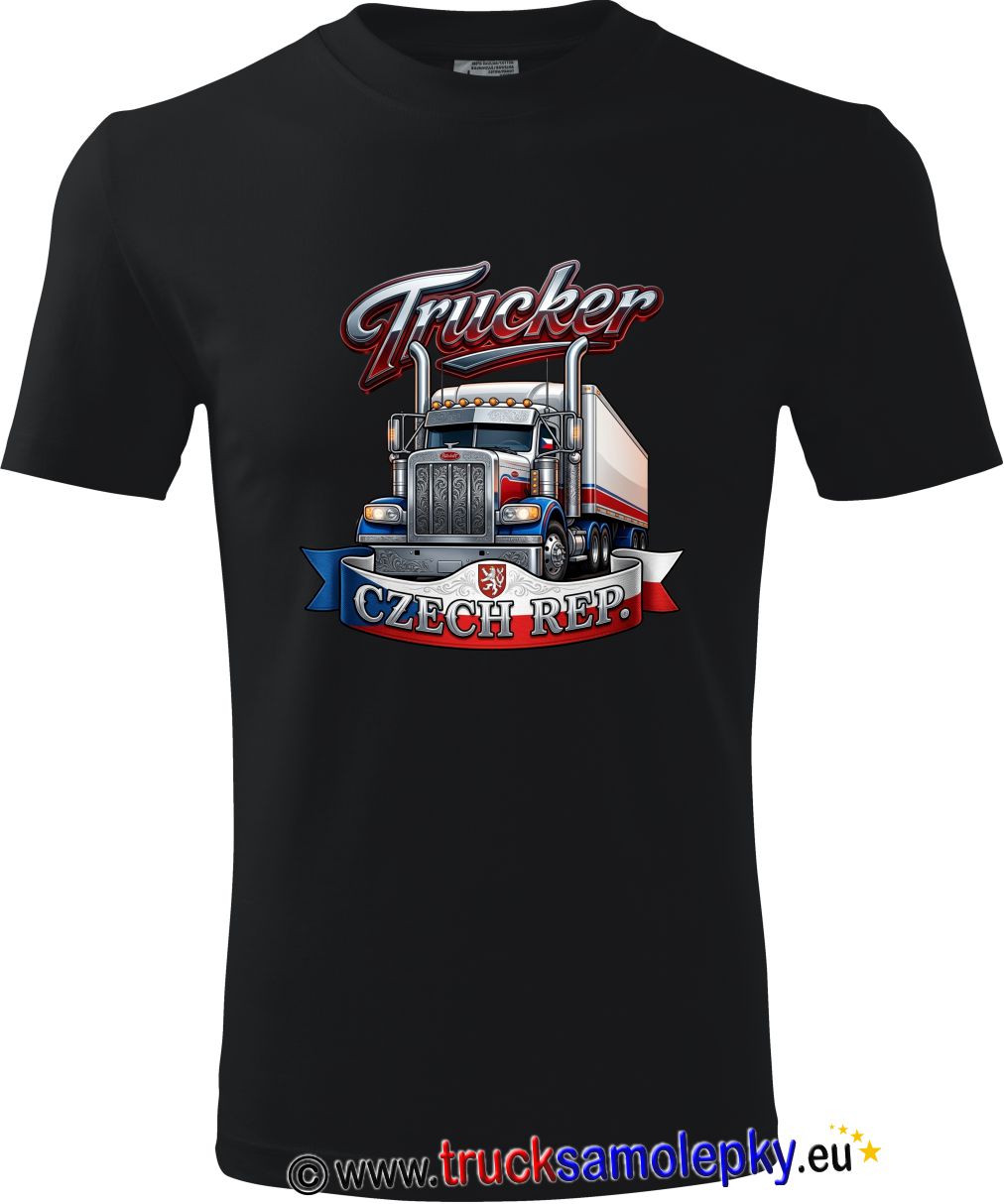 Truck tričko Trucker CZECH REP. I. v barvě černé