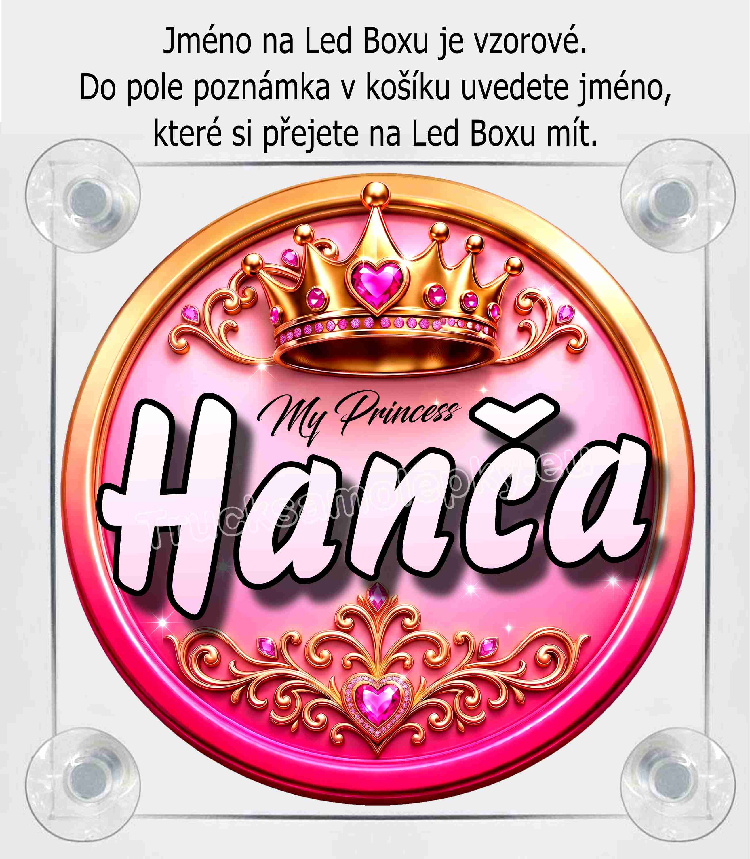 Světelný LED Box  se jménem 1