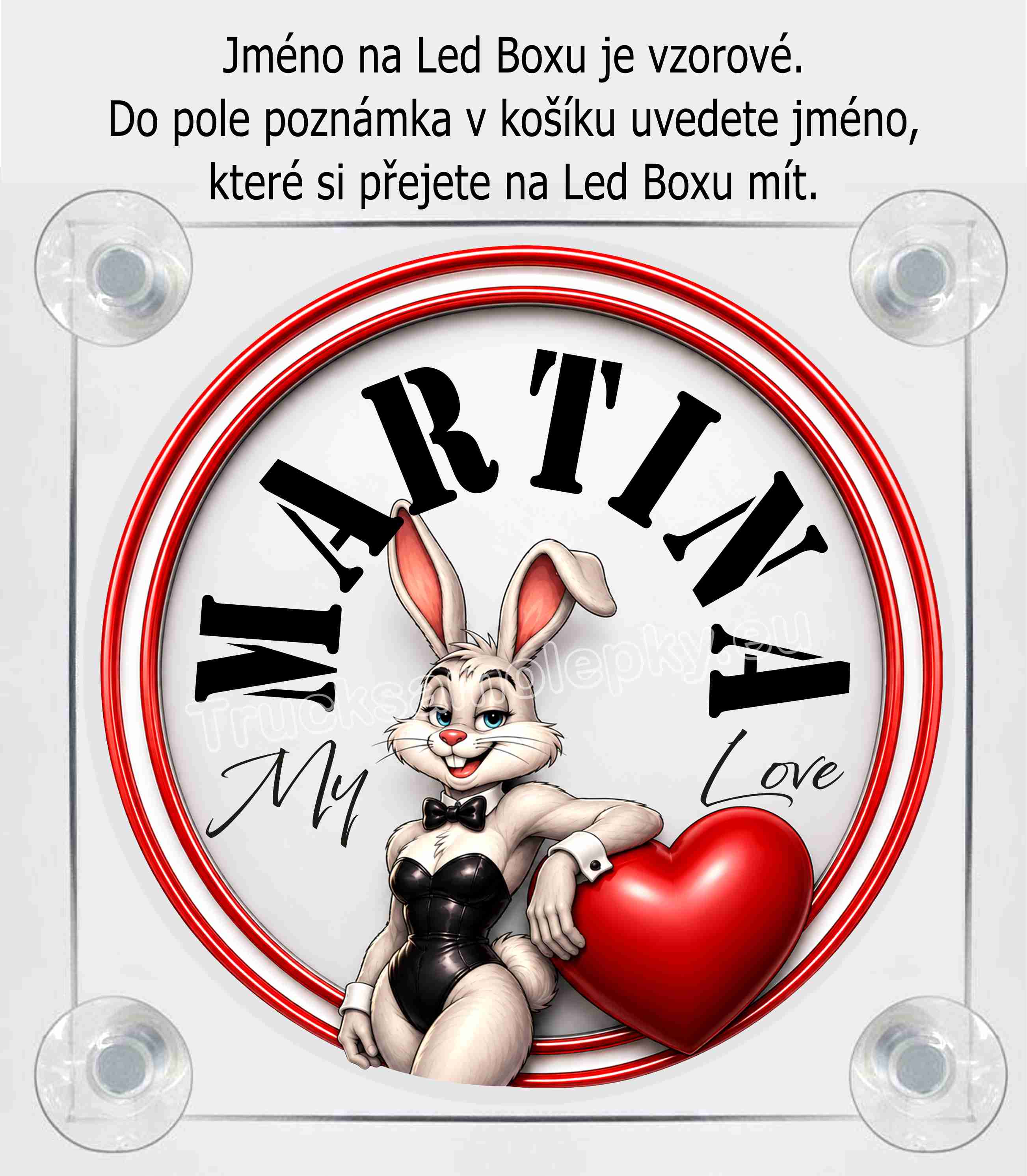 Světelný LED Box  se jménem 4