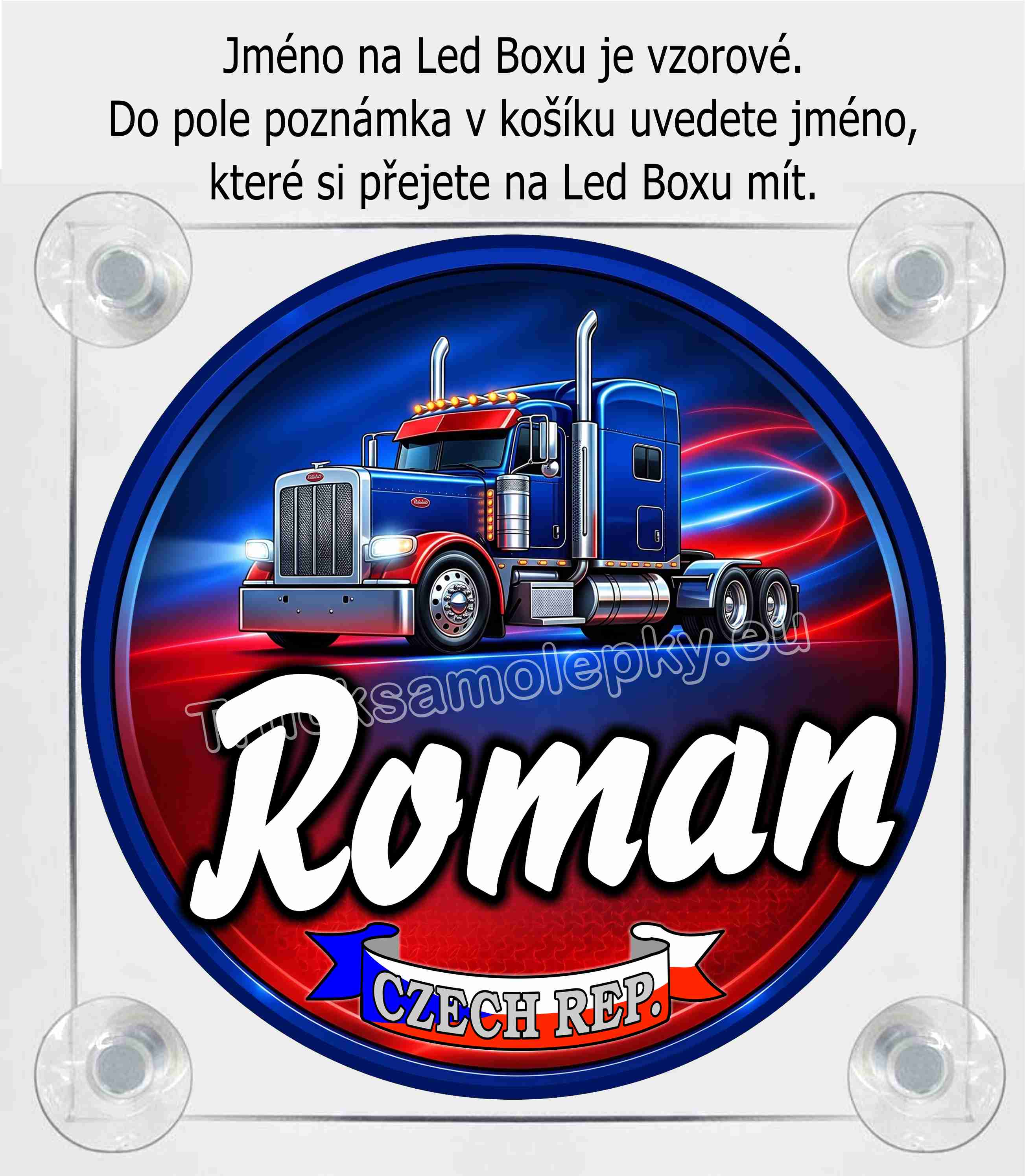 Světelný LED Box  se jménem 5