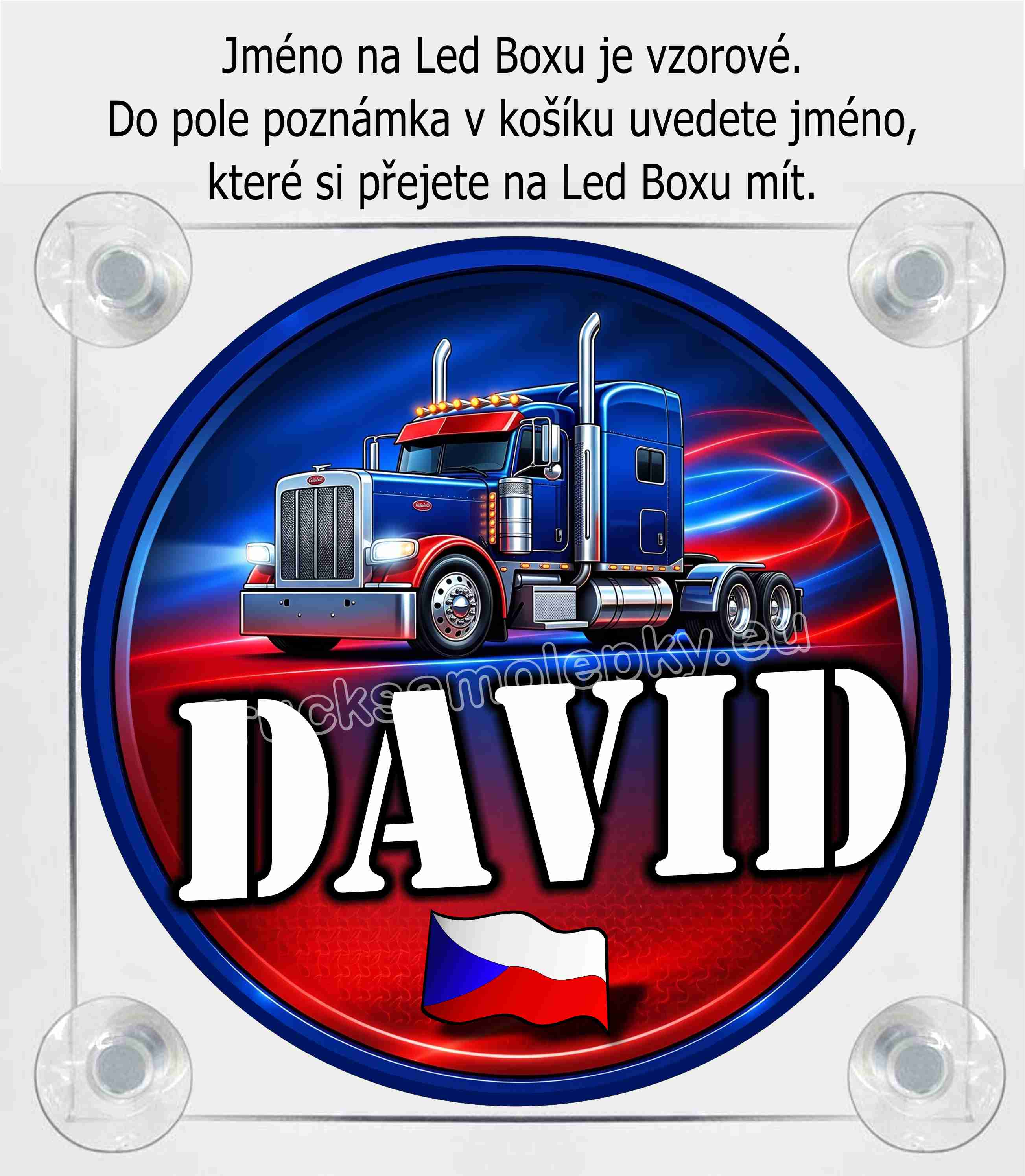 Světelný LED Box  se jménem 6