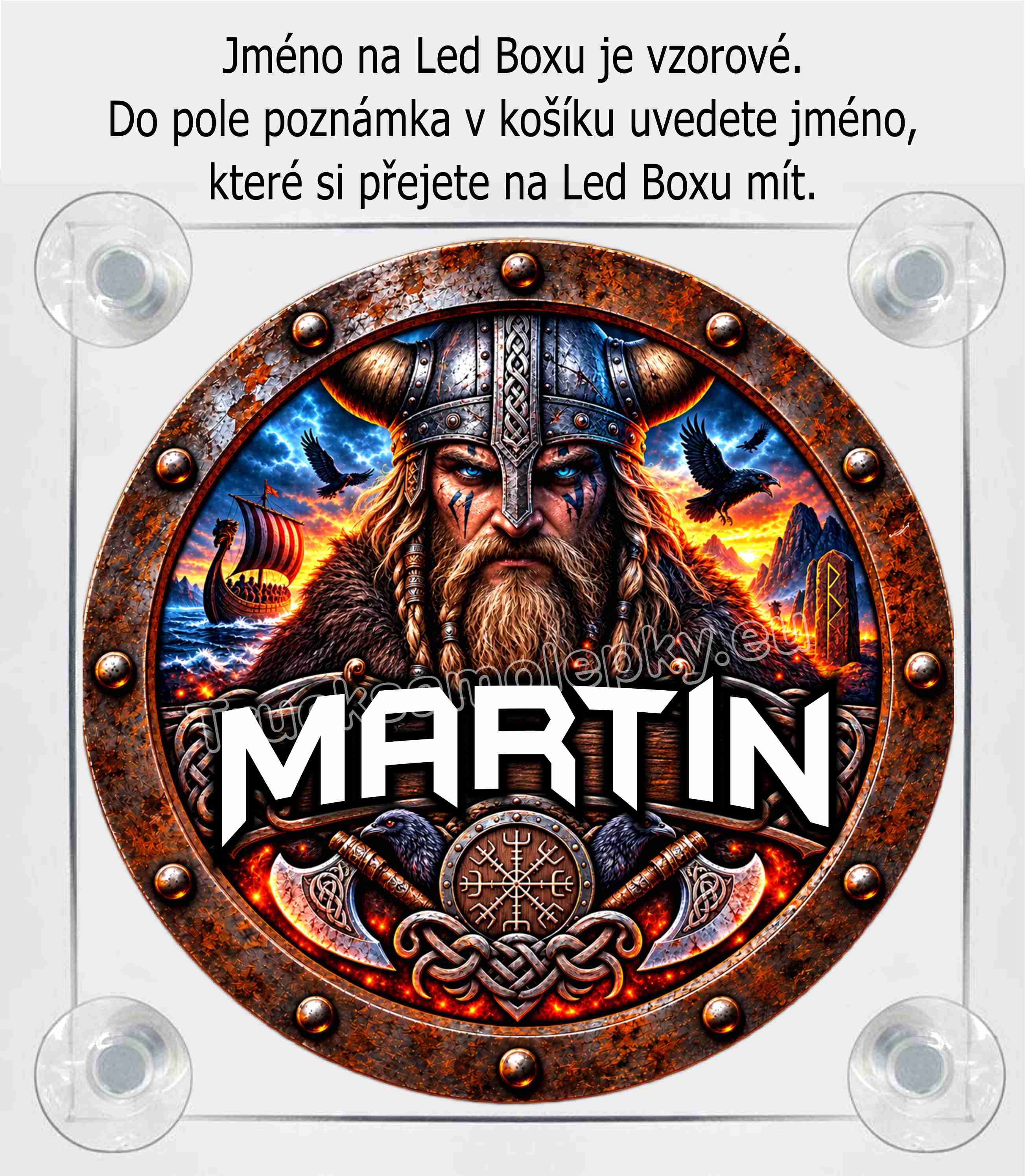 Světelný LED Box  se jménem 7