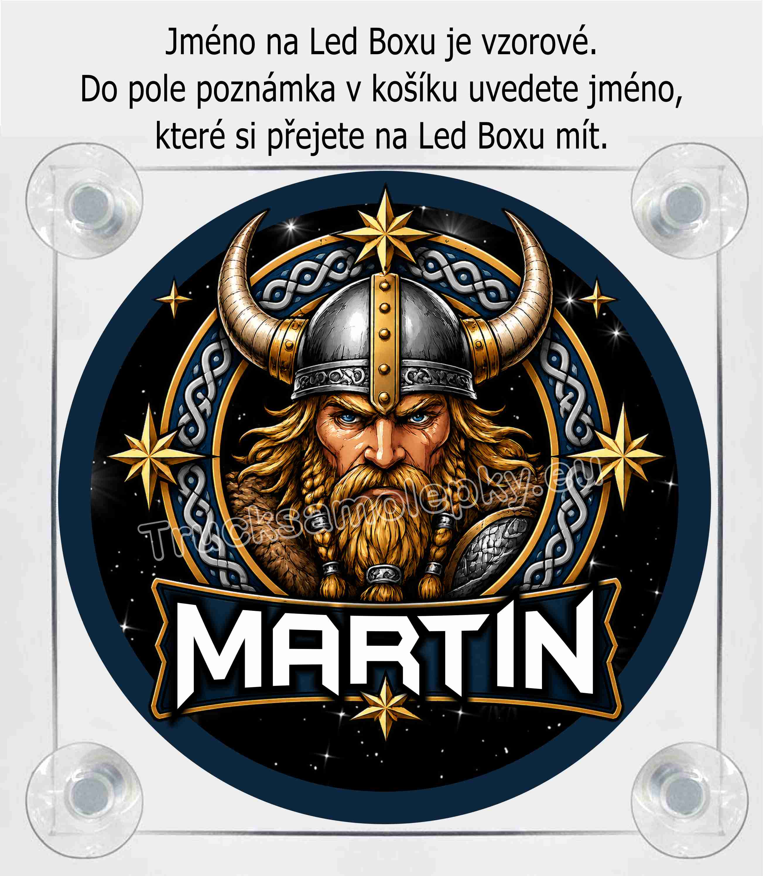 Světelný LED Box  se jménem 8