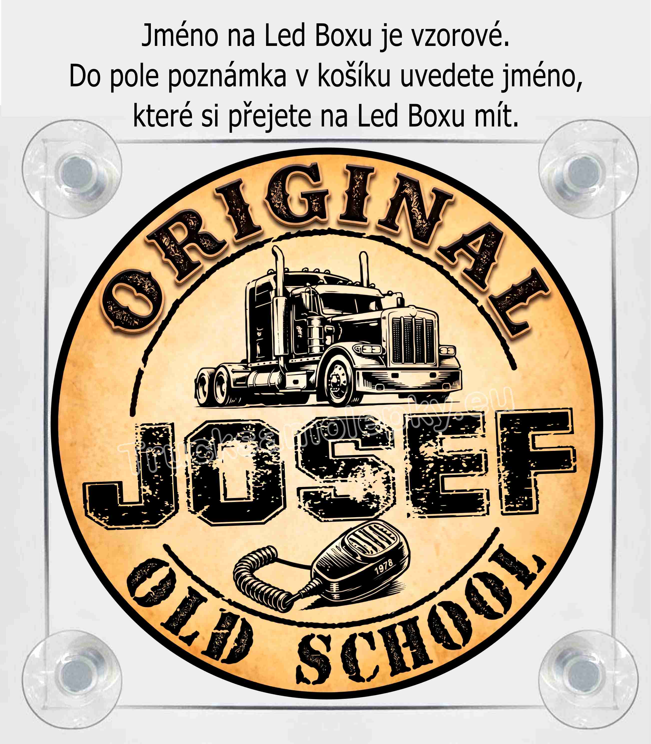 Světelný LED Box  se jménem 9