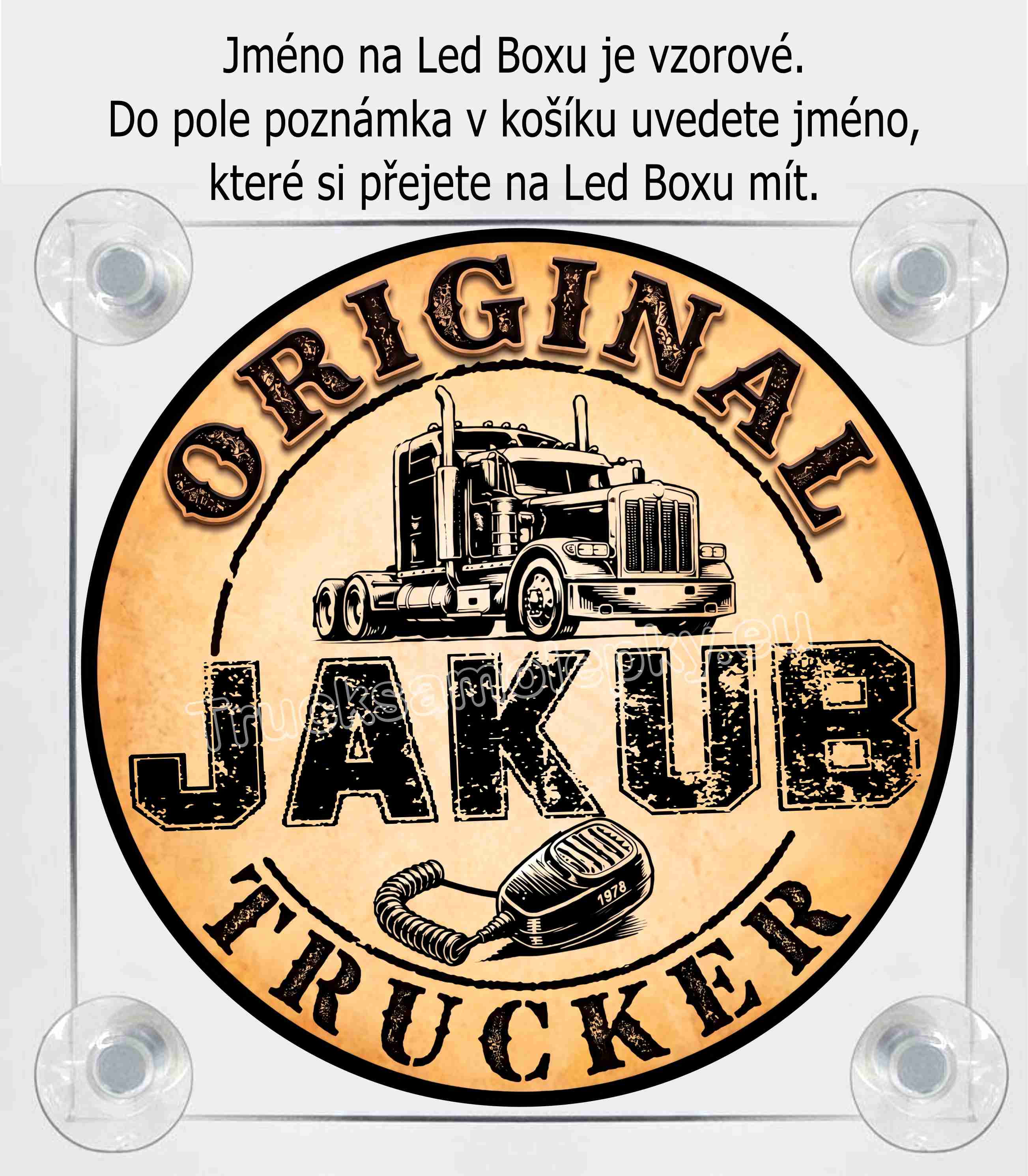 Světelný LED Box  se jménem 10