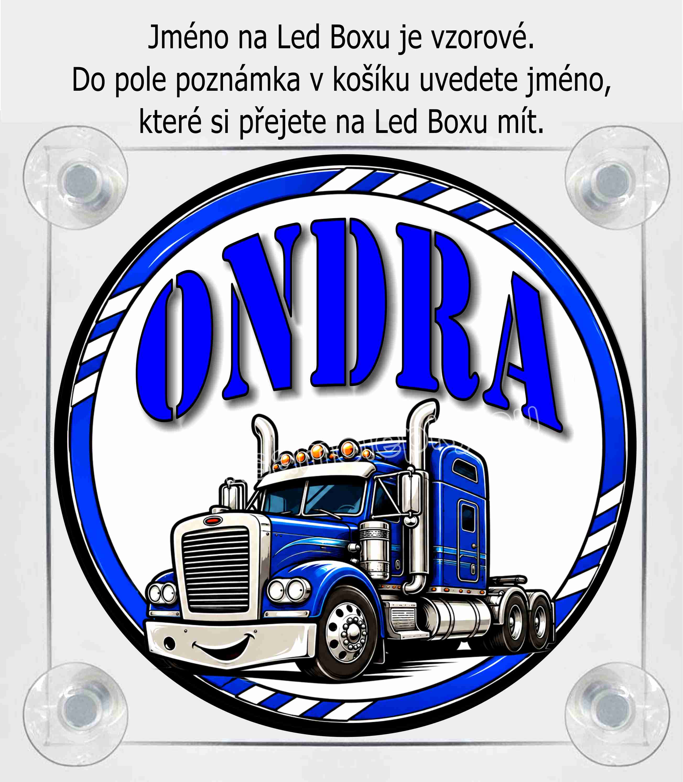 Světelný LED Box  se jménem 11