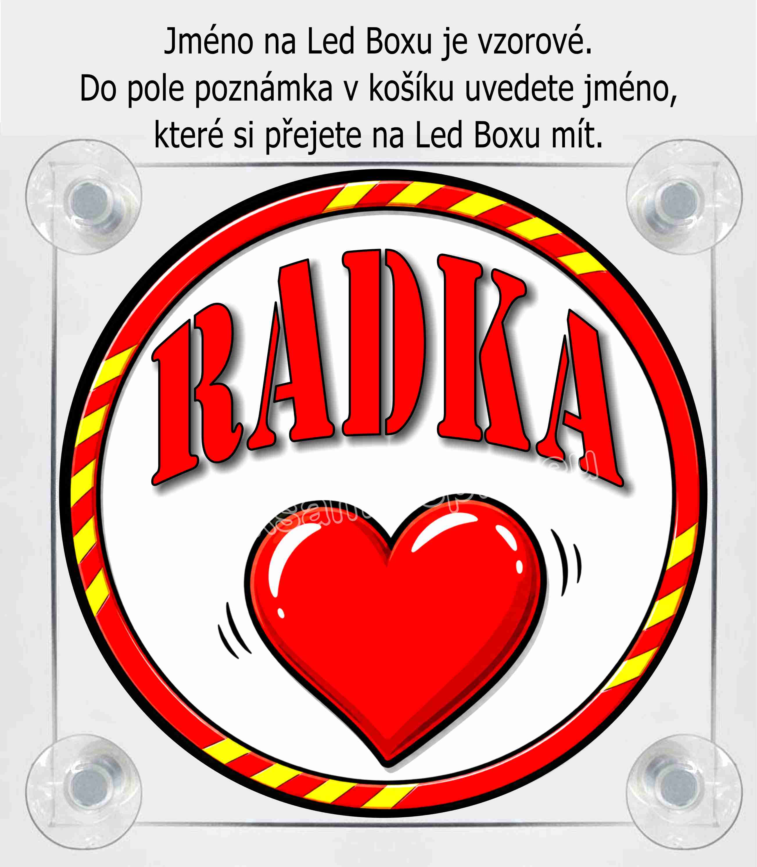 Světelný LED Box  se jménem 12
