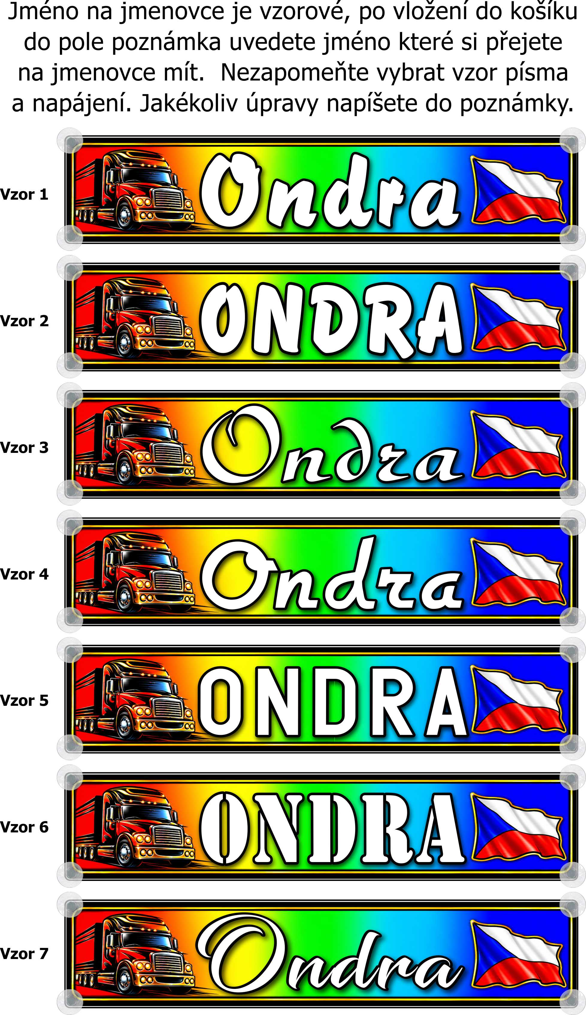 Světelný LED Box  JMENOVKA 1