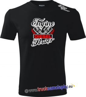 Truck tričko ENGINE DIESEL POWER v barvě černé